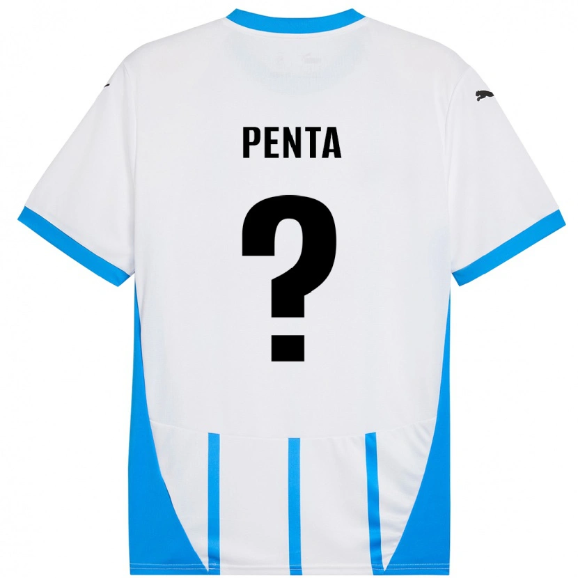 Danxen Kinder Mattia Penta #0 Weiß Blau Auswärtstrikot Trikot 2024/25 T-Shirt Schweiz