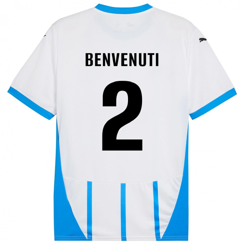 Danxen Kinder Giacomo Benvenuti #2 Weiß Blau Auswärtstrikot Trikot 2024/25 T-Shirt Schweiz