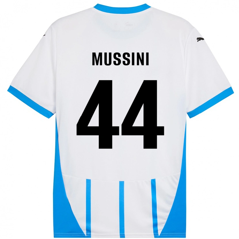 Danxen Kinder Andrea Mussini #44 Weiß Blau Auswärtstrikot Trikot 2024/25 T-Shirt Schweiz