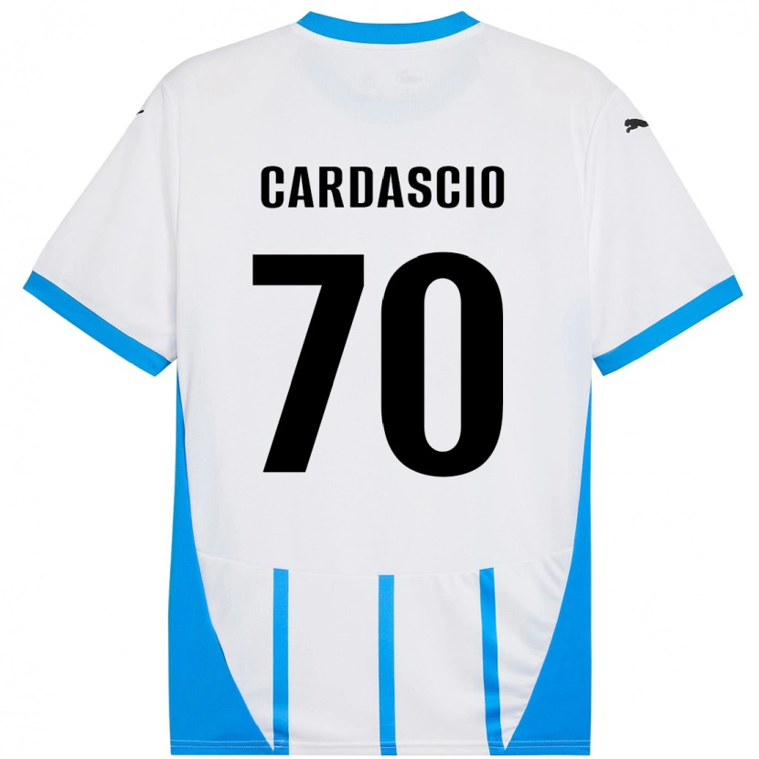 Danxen Kinder Alessandro Cardascio #70 Weiß Blau Auswärtstrikot Trikot 2024/25 T-Shirt Schweiz