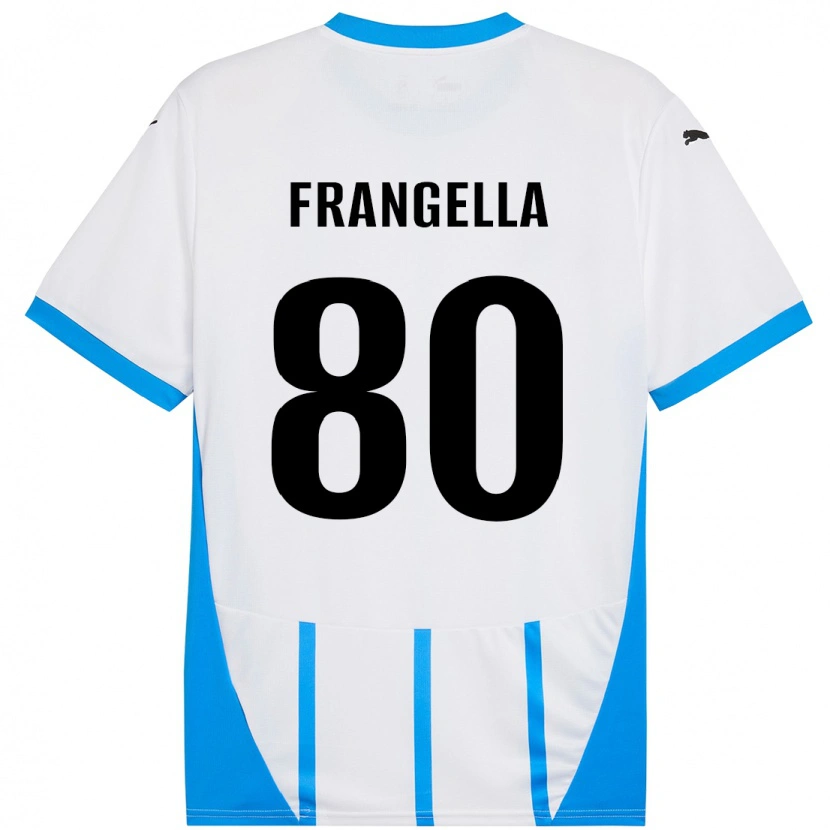 Danxen Kinder Christian Frangella #80 Weiß Blau Auswärtstrikot Trikot 2024/25 T-Shirt Schweiz