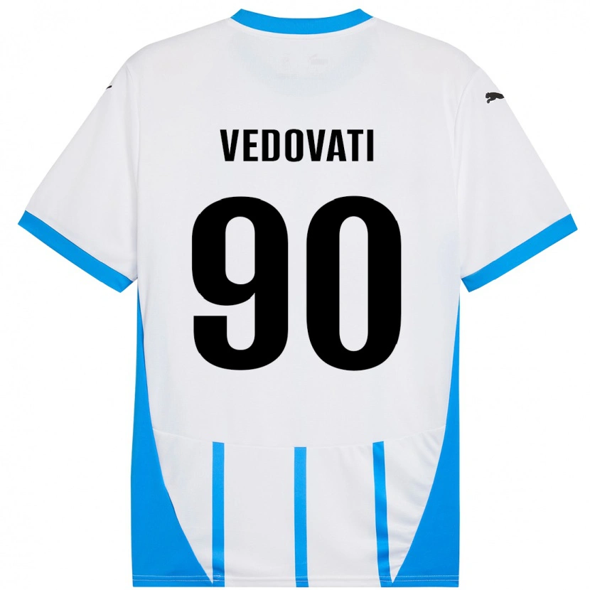 Danxen Kinder Gabriele Vedovati #90 Weiß Blau Auswärtstrikot Trikot 2024/25 T-Shirt Schweiz