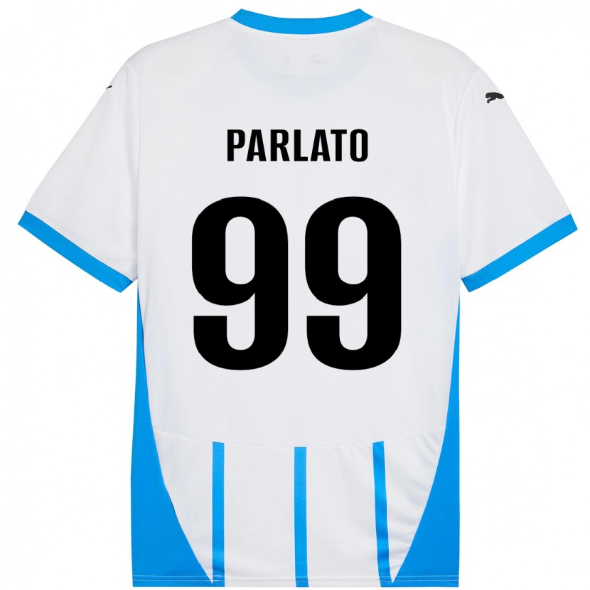 Danxen Kinder Claudio Parlato #99 Weiß Blau Auswärtstrikot Trikot 2024/25 T-Shirt Schweiz