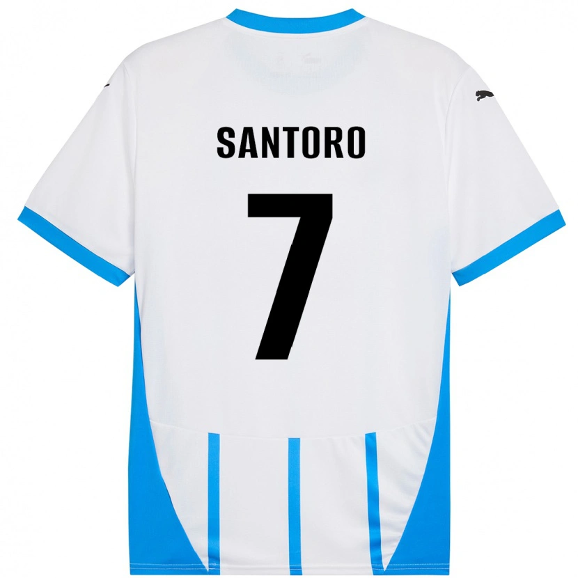 Danxen Kinder Erika Santoro #7 Weiß Blau Auswärtstrikot Trikot 2024/25 T-Shirt Schweiz