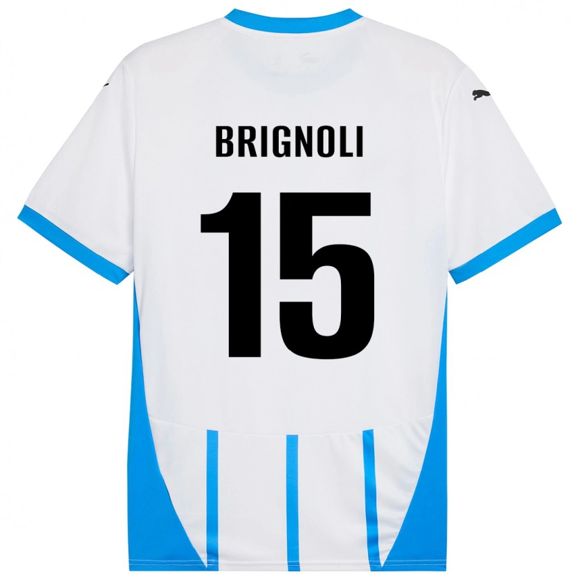 Danxen Kinder Benedetta Brignoli #15 Weiß Blau Auswärtstrikot Trikot 2024/25 T-Shirt Schweiz