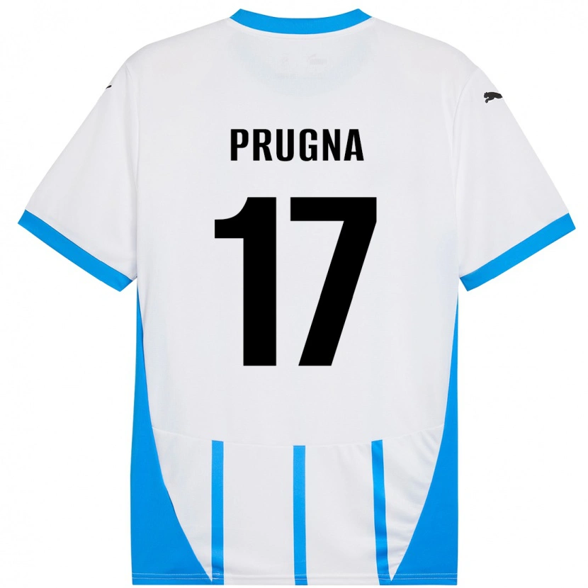 Danxen Kinder Cecilia Prugna #17 Weiß Blau Auswärtstrikot Trikot 2024/25 T-Shirt Schweiz