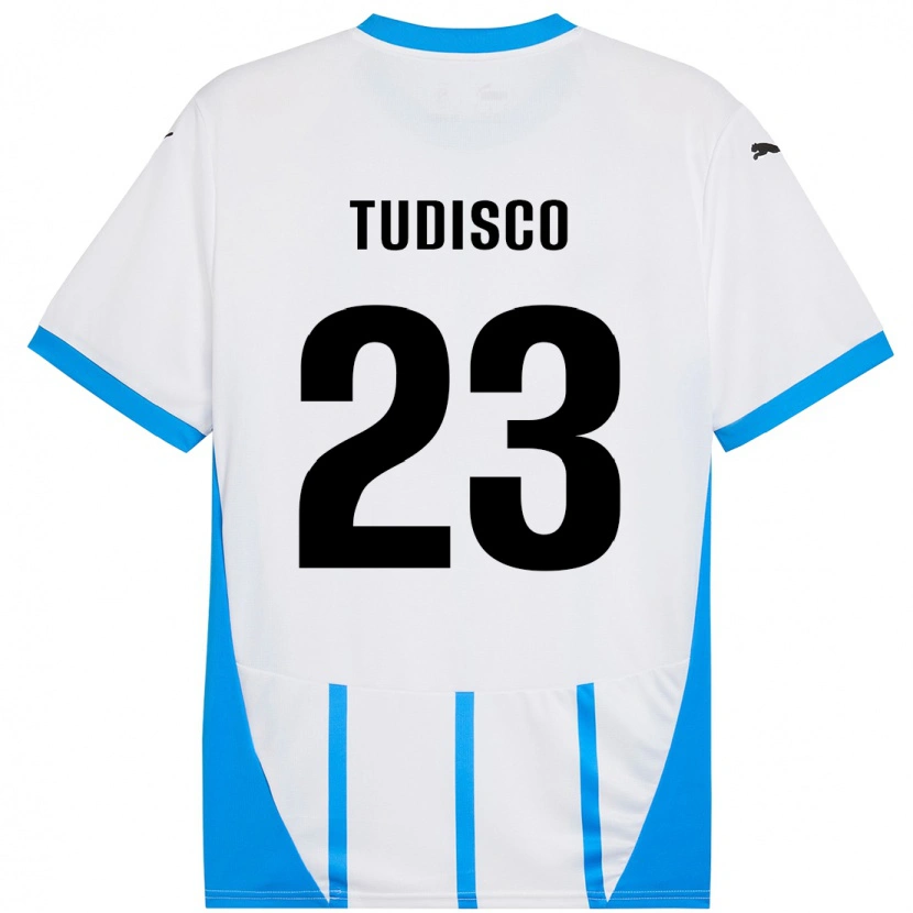 Danxen Kinder Giorgia Tudisco #23 Weiß Blau Auswärtstrikot Trikot 2024/25 T-Shirt Schweiz