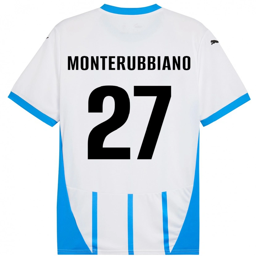 Danxen Kinder Valeria Monterubbiano #27 Weiß Blau Auswärtstrikot Trikot 2024/25 T-Shirt Schweiz