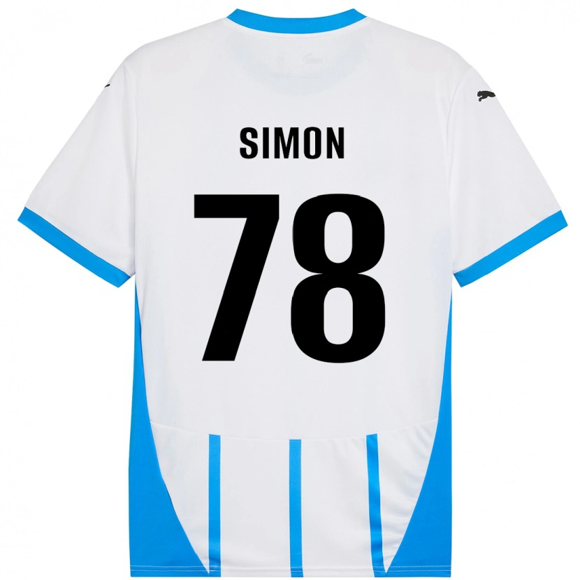 Danxen Kinder Bénédicte Simon #78 Weiß Blau Auswärtstrikot Trikot 2024/25 T-Shirt Schweiz