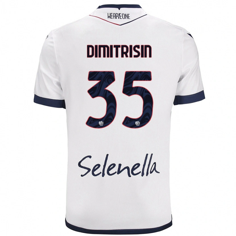 Danxen Kinder Danila Dimitrișin #35 Weiß Königsblau Auswärtstrikot Trikot 2024/25 T-Shirt Schweiz