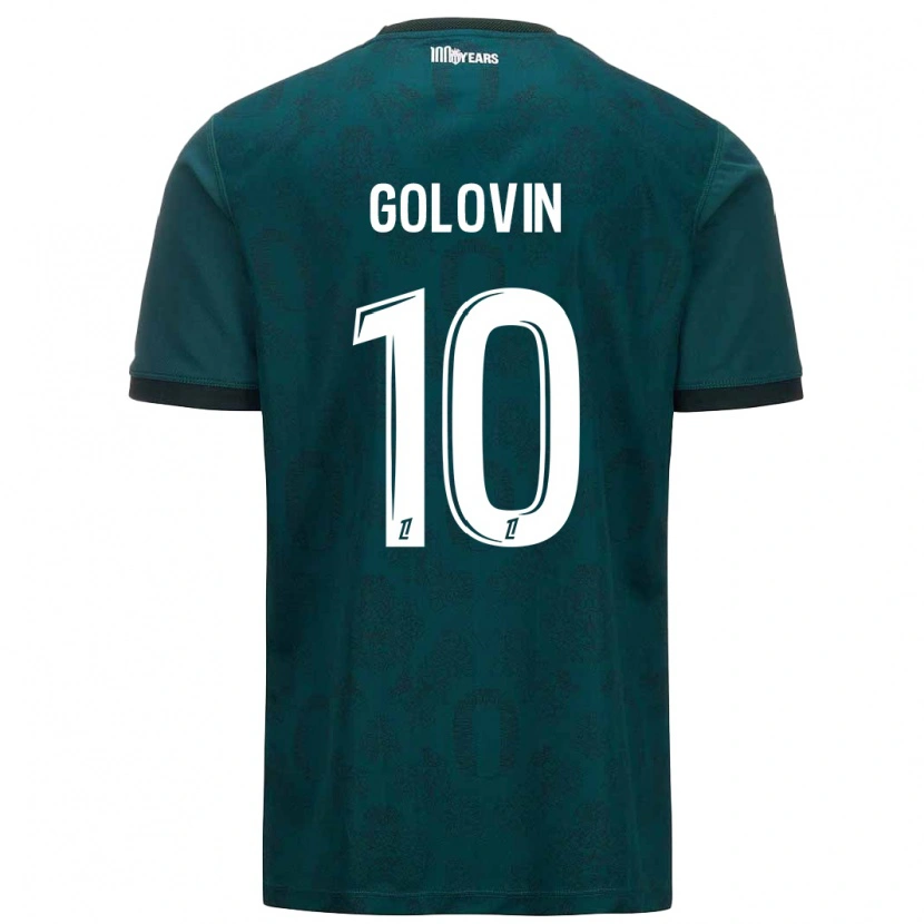 Danxen Kinder Aleksandr Golovin #10 Dunkelgrün Auswärtstrikot Trikot 2024/25 T-Shirt Schweiz