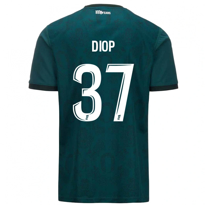 Danxen Kinder Edan Diop #37 Dunkelgrün Auswärtstrikot Trikot 2024/25 T-Shirt Schweiz