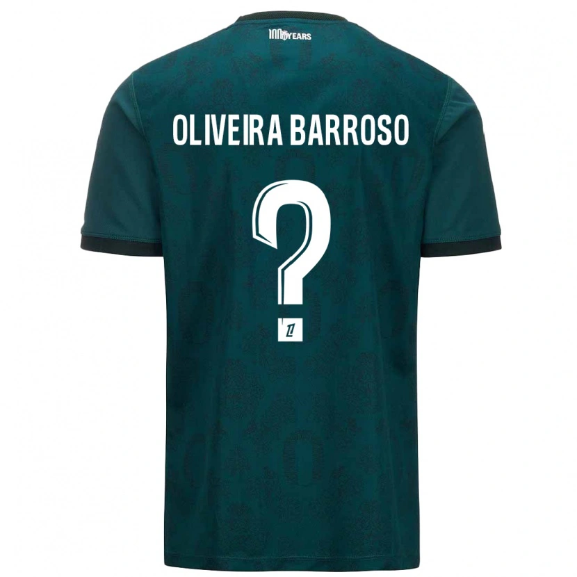 Danxen Kinder Mickael Oliveira Barroso #0 Dunkelgrün Auswärtstrikot Trikot 2024/25 T-Shirt Schweiz