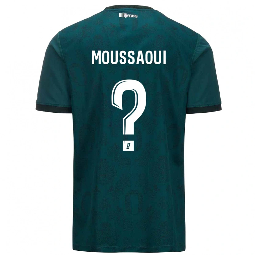 Danxen Kinder Wassim Moussaoui #0 Dunkelgrün Auswärtstrikot Trikot 2024/25 T-Shirt Schweiz