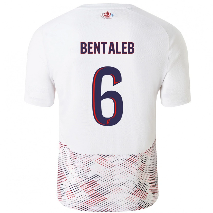 Danxen Kinder Nabil Bentaleb #6 Weiß Königsblau Auswärtstrikot Trikot 2024/25 T-Shirt Schweiz