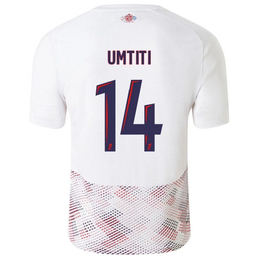 Danxen Kinder Samuel Umtiti #14 Weiß Königsblau Auswärtstrikot Trikot 2024/25 T-Shirt Schweiz