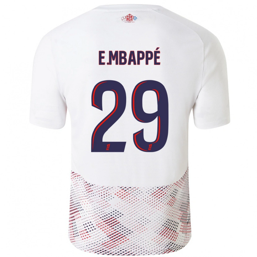 Danxen Kinder Ethan Mbappé #29 Weiß Königsblau Auswärtstrikot Trikot 2024/25 T-Shirt Schweiz