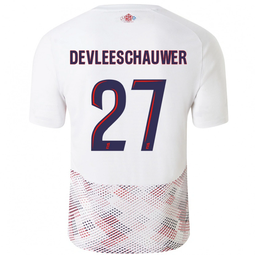 Danxen Kinder Gwenaëlle Devleeschauwer #27 Weiß Königsblau Auswärtstrikot Trikot 2024/25 T-Shirt Schweiz