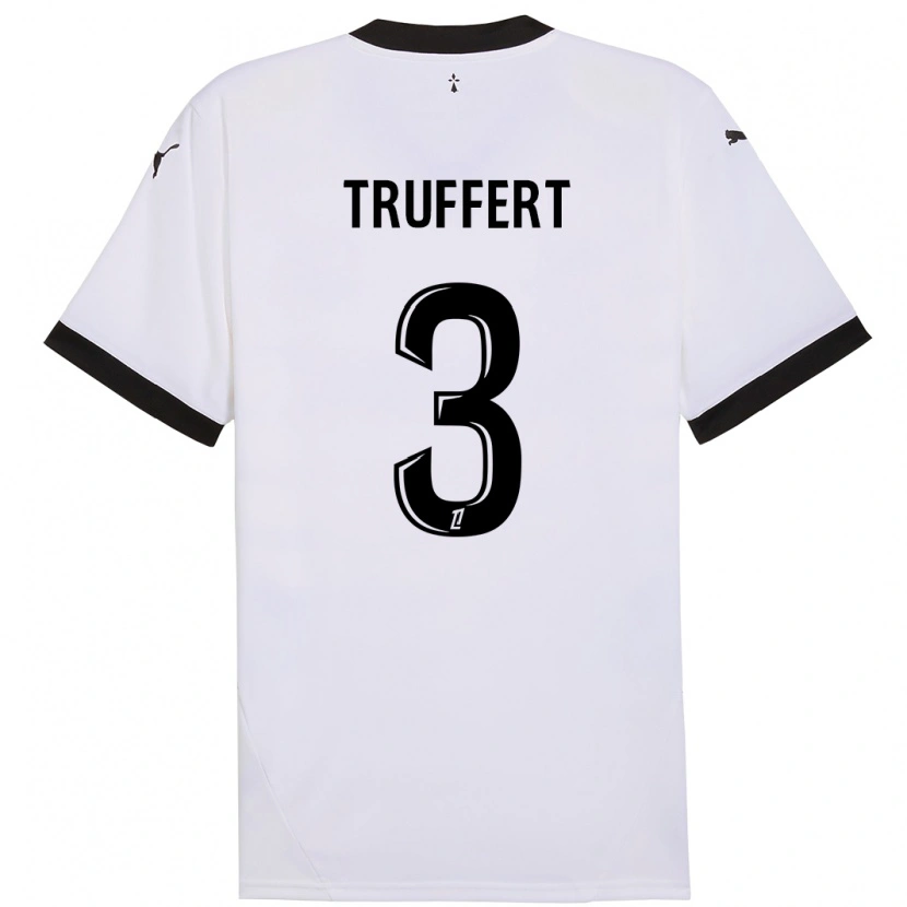 Danxen Kinder Adrien Truffert #3 Weiß Schwarz Auswärtstrikot Trikot 2024/25 T-Shirt Schweiz