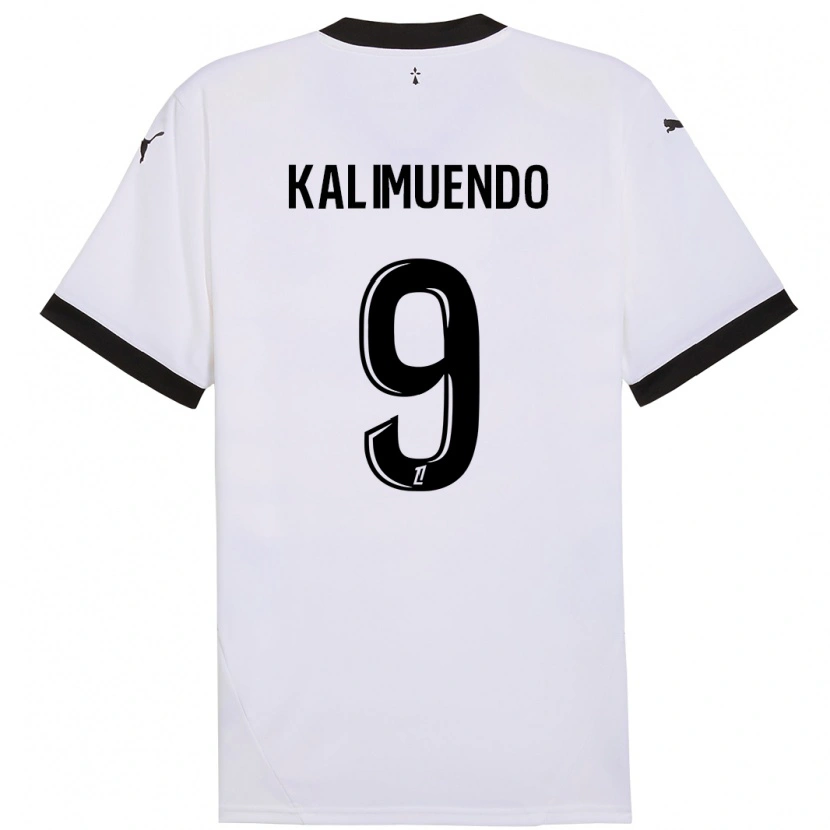 Danxen Kinder Arnaud Kalimuendo #9 Weiß Schwarz Auswärtstrikot Trikot 2024/25 T-Shirt Schweiz