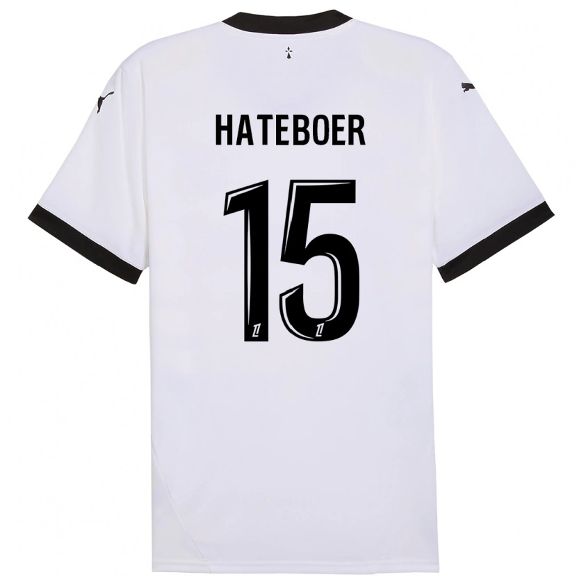 Danxen Kinder Hans Hateboer #15 Weiß Schwarz Auswärtstrikot Trikot 2024/25 T-Shirt Schweiz