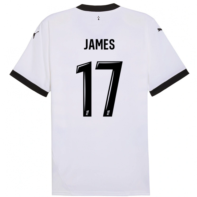 Danxen Kinder Jordan James #17 Weiß Schwarz Auswärtstrikot Trikot 2024/25 T-Shirt Schweiz