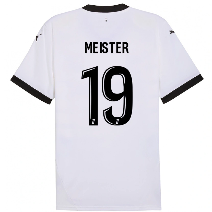 Danxen Kinder Henrik Meister #19 Weiß Schwarz Auswärtstrikot Trikot 2024/25 T-Shirt Schweiz