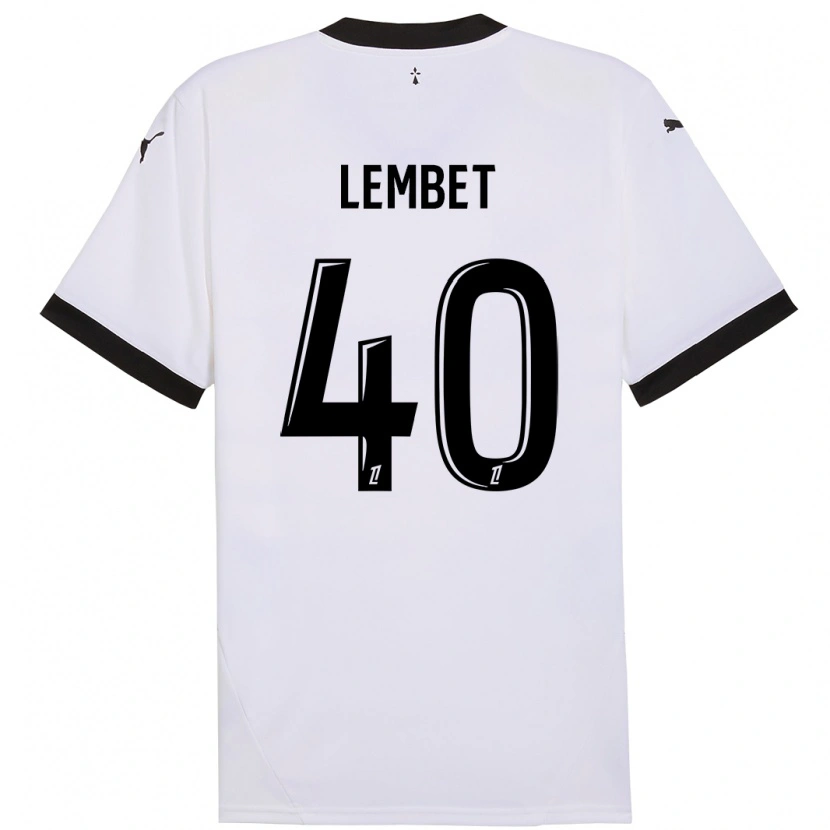 Danxen Kinder Geoffrey Lembet #40 Weiß Schwarz Auswärtstrikot Trikot 2024/25 T-Shirt Schweiz