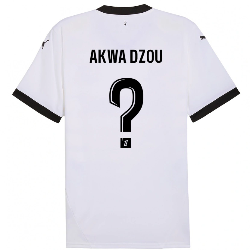 Danxen Kinder Yoan Akwa Dzou #0 Weiß Schwarz Auswärtstrikot Trikot 2024/25 T-Shirt Schweiz