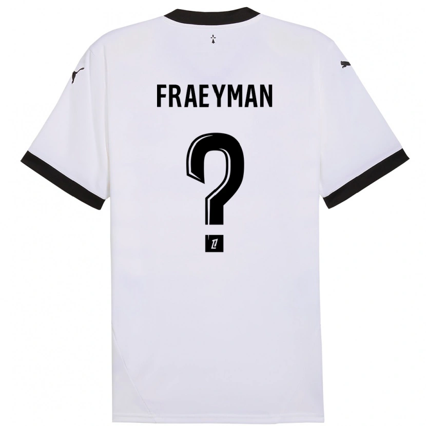 Danxen Kinder Dorian Fraeyman #0 Weiß Schwarz Auswärtstrikot Trikot 2024/25 T-Shirt Schweiz