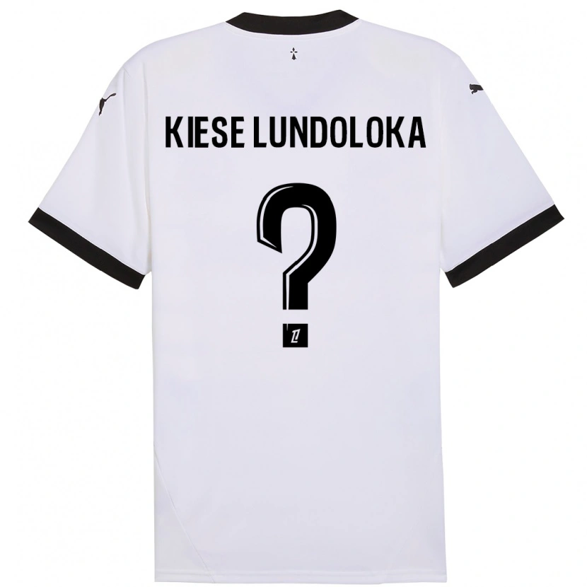 Danxen Kinder Jeanslor Kiese Lundoloka #0 Weiß Schwarz Auswärtstrikot Trikot 2024/25 T-Shirt Schweiz