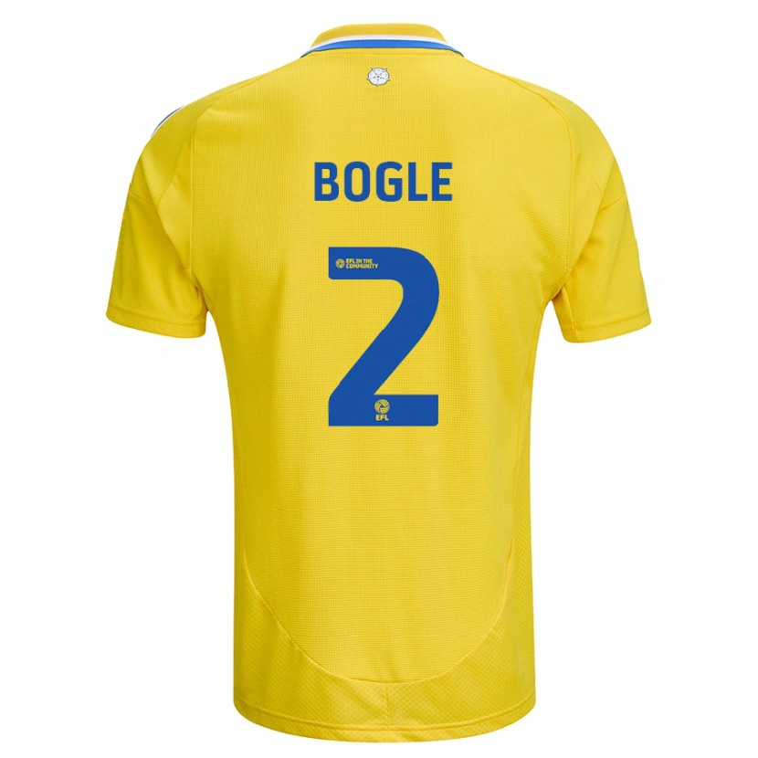 Danxen Kinder Jayden Bogle #2 Gelb Blau Auswärtstrikot Trikot 2024/25 T-Shirt Schweiz