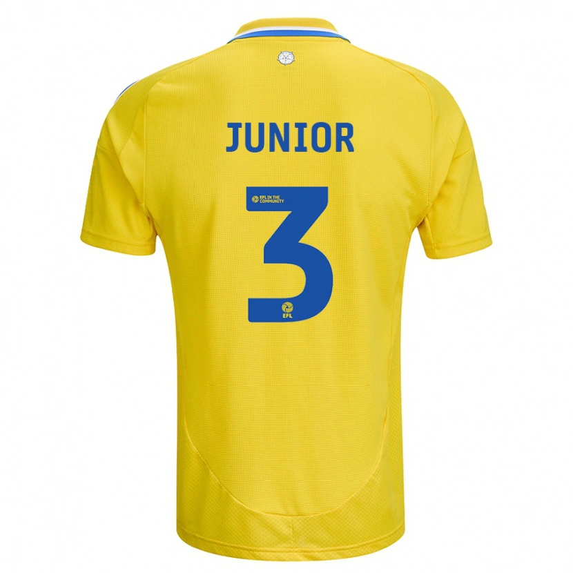 Danxen Kinder Junior Firpo #3 Gelb Blau Auswärtstrikot Trikot 2024/25 T-Shirt Schweiz