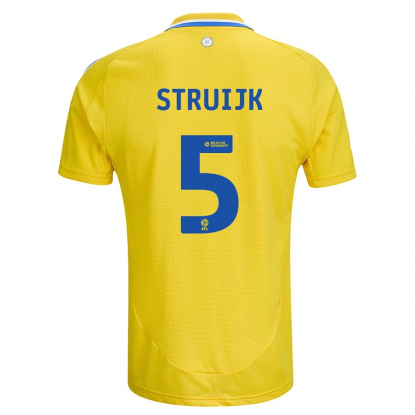 Danxen Kinder Pascal Struijk #5 Gelb Blau Auswärtstrikot Trikot 2024/25 T-Shirt Schweiz