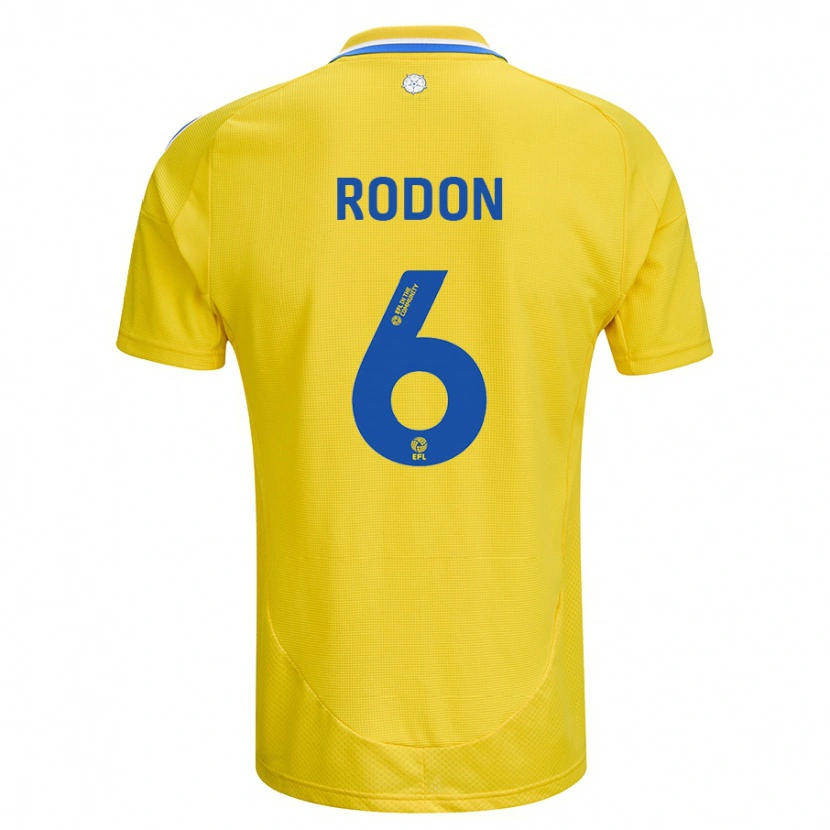 Danxen Kinder Joe Rodon #6 Gelb Blau Auswärtstrikot Trikot 2024/25 T-Shirt Schweiz