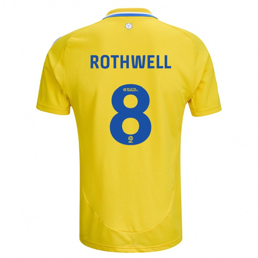 Danxen Kinder Joe Rothwell #8 Gelb Blau Auswärtstrikot Trikot 2024/25 T-Shirt Schweiz