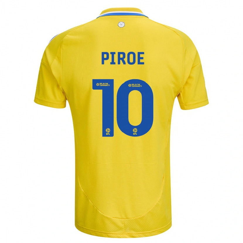 Danxen Kinder Joël Piroe #10 Gelb Blau Auswärtstrikot Trikot 2024/25 T-Shirt Schweiz