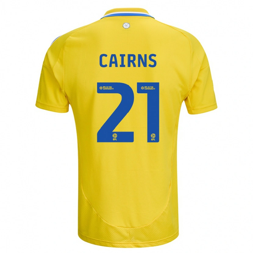 Danxen Kinder Alex Cairns #21 Gelb Blau Auswärtstrikot Trikot 2024/25 T-Shirt Schweiz