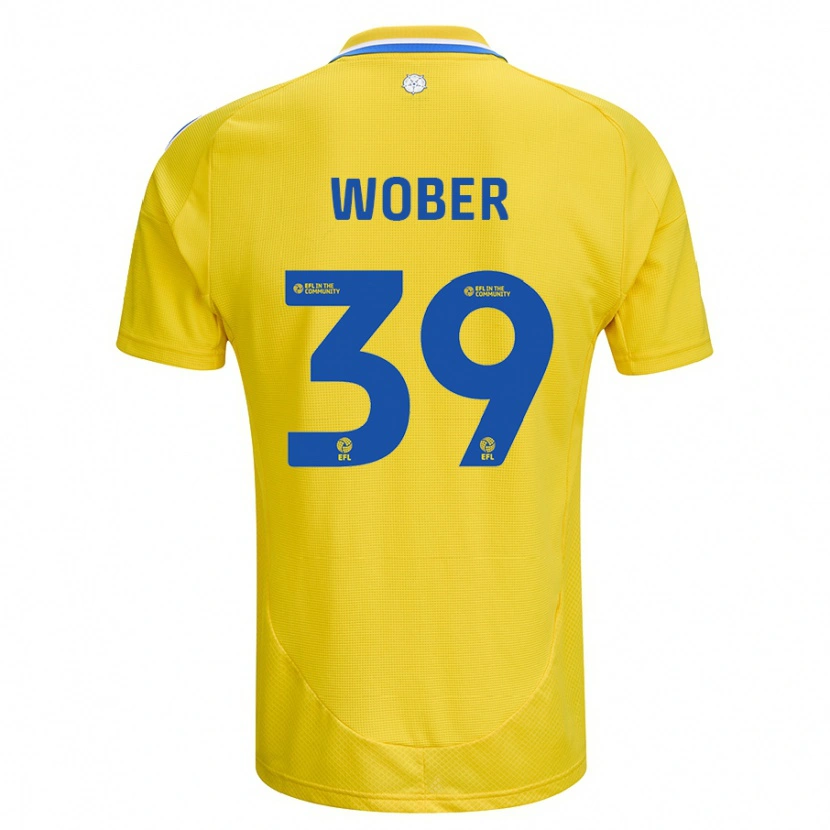 Danxen Kinder Maximilian Wöber #39 Gelb Blau Auswärtstrikot Trikot 2024/25 T-Shirt Schweiz