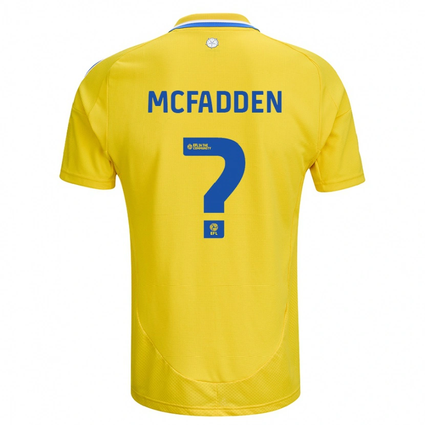 Danxen Kinder Max Mcfadden #0 Gelb Blau Auswärtstrikot Trikot 2024/25 T-Shirt Schweiz