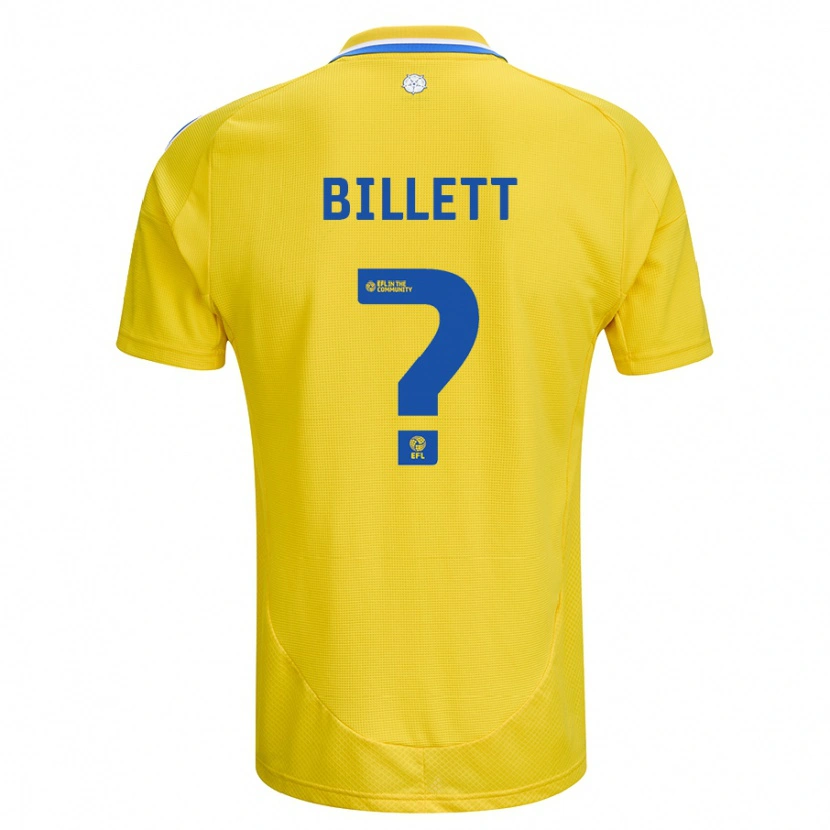 Danxen Kinder Joe Billett #0 Gelb Blau Auswärtstrikot Trikot 2024/25 T-Shirt Schweiz