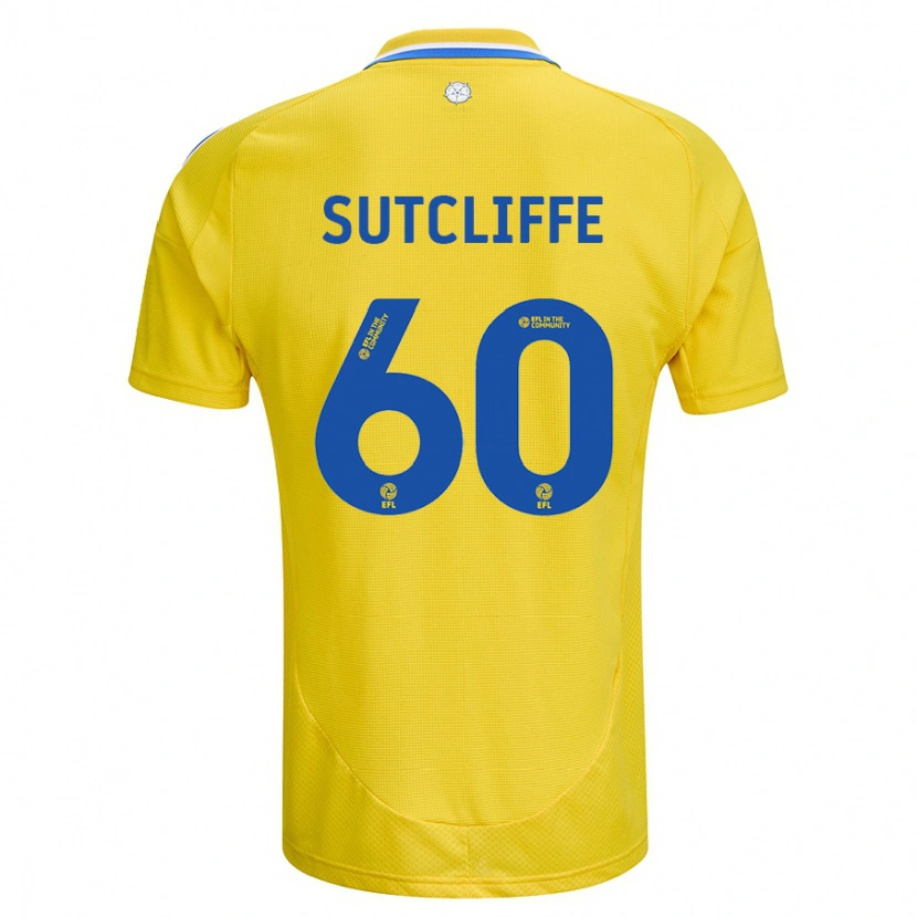 Danxen Kinder Harvey Sutcliffe #60 Gelb Blau Auswärtstrikot Trikot 2024/25 T-Shirt Schweiz