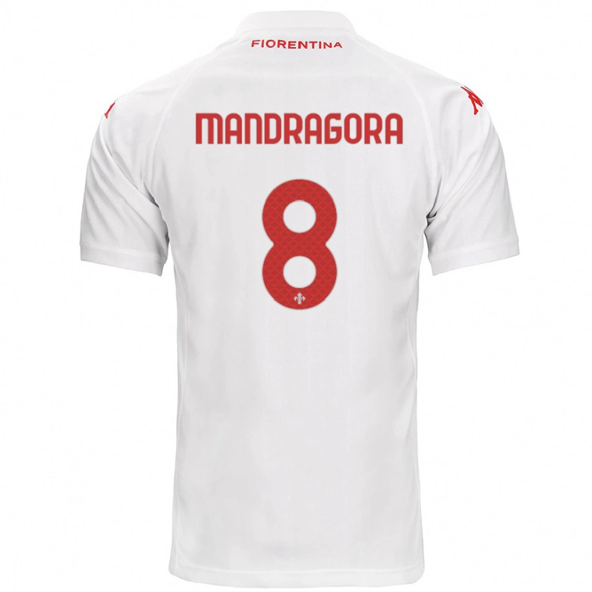 Danxen Kinder Rolando Mandragora #8 Weiß Auswärtstrikot Trikot 2024/25 T-Shirt Schweiz