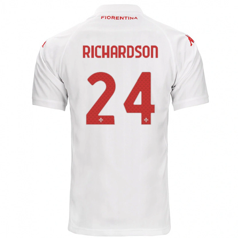 Danxen Kinder Amir Richardson #24 Weiß Auswärtstrikot Trikot 2024/25 T-Shirt Schweiz