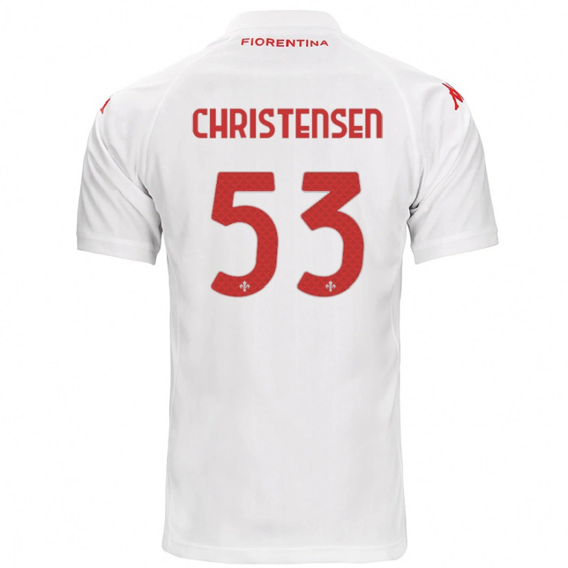 Danxen Kinder Oliver Christensen #53 Weiß Auswärtstrikot Trikot 2024/25 T-Shirt Schweiz