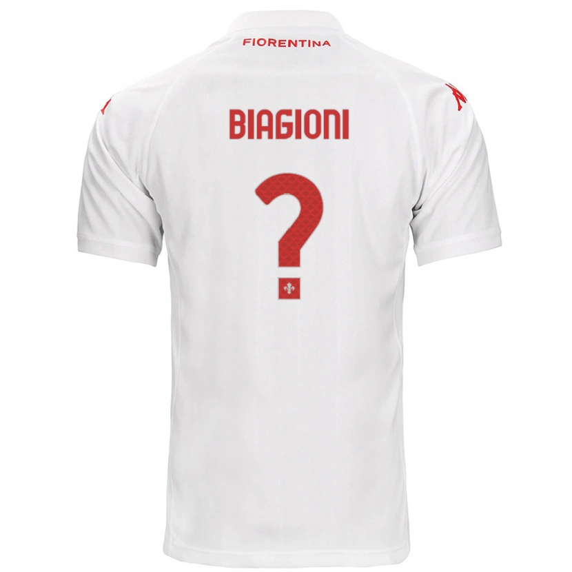 Danxen Kinder Lorenzo Biagioni #0 Weiß Auswärtstrikot Trikot 2024/25 T-Shirt Schweiz