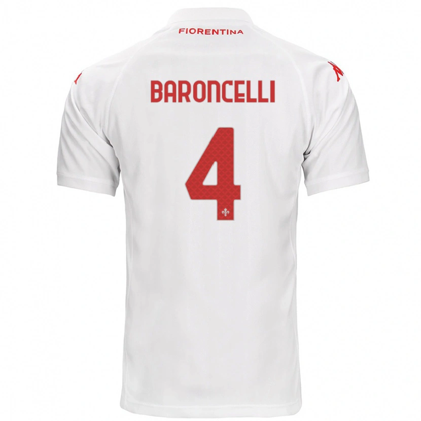 Danxen Kinder Leonardo Baroncelli #4 Weiß Auswärtstrikot Trikot 2024/25 T-Shirt Schweiz