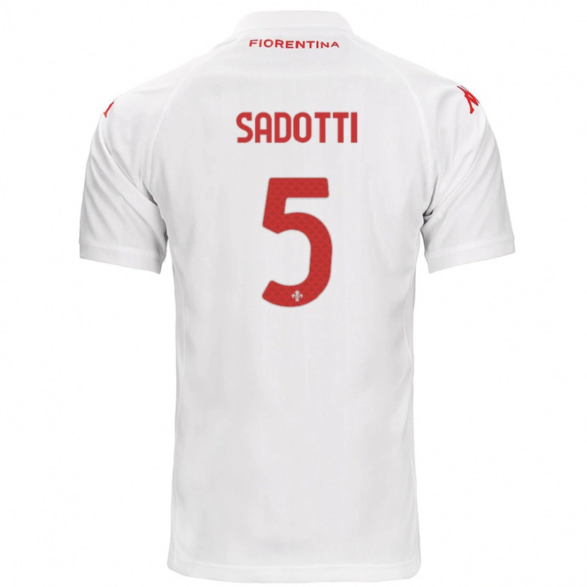 Danxen Kinder Edoardo Sadotti #5 Weiß Auswärtstrikot Trikot 2024/25 T-Shirt Schweiz