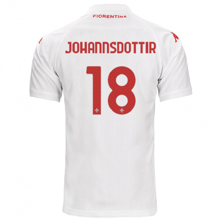 Danxen Kinder Alexandra Jóhannsdóttir #18 Weiß Auswärtstrikot Trikot 2024/25 T-Shirt Schweiz