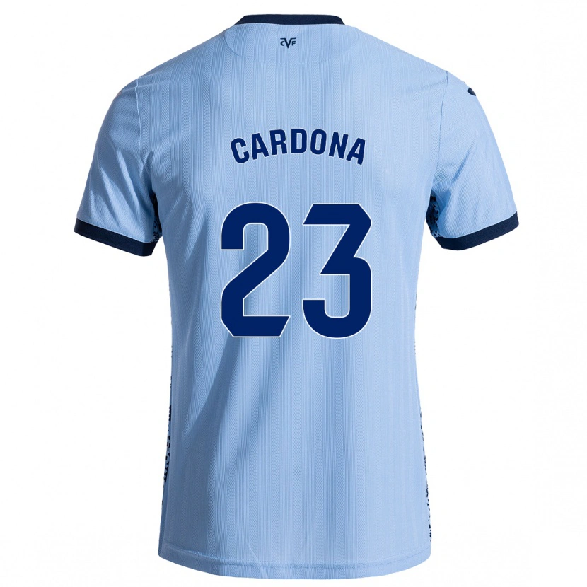 Danxen Kinder Sergi Cardona #23 Himmelblau Auswärtstrikot Trikot 2024/25 T-Shirt Schweiz